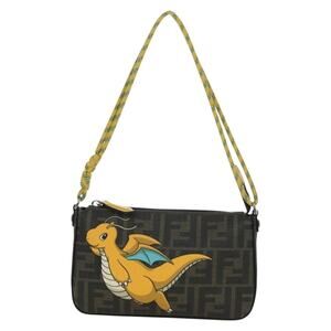 Fendi Zucca Dragonfly x Frgmt x Pokemon Shoulder Bag Black